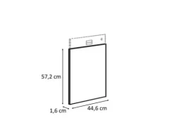 PICCANTE Smart Geschirrspülerblende für teilintegrierten Geschirrspüler 45 cm MATT ANTHRACITE "BB"