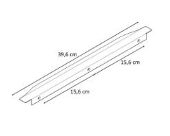 PICCANTE Smart Griffleiste Breite 396 mm Edelstahl gebürstet "GQ"
