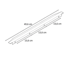 PICCANTE Smart Griffleiste Breite 496 mm Edelstahl gebürstet "GS"