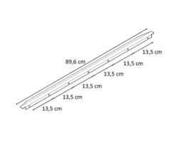 PICCANTE Smart Griffleiste Breite 896 mm Schwarz matt "GZ"