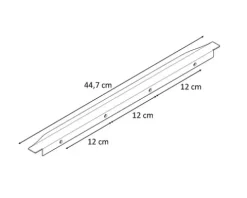 PICCANTE Smart Griffleiste Breite 447 mm Schwarz matt "GW"