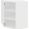 PICCANTE Smart Hängeschrankkorpus für 60 x 60 cm Eckoberschrank für 1 Drehtür BxTxH 59,4 x 33 x 70,4 cm SOFT WHITE Clickmontage "Nr. 11"