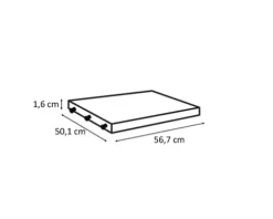PICCANTE Smart Konstruktionsboden für 60 cm Breite Schränke SOFT WHITE