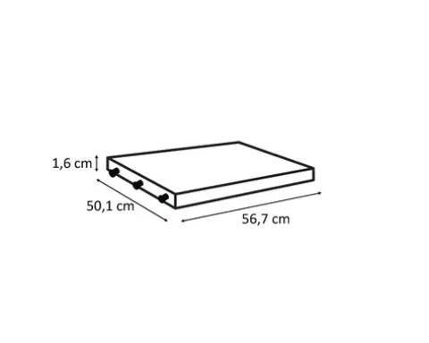 PICCANTE Smart Konstruktionsboden für 60 cm Breite Schränke SOFT WHITE "CF"