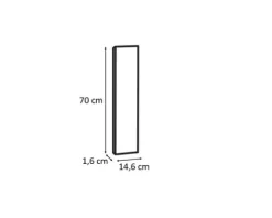 PICCANTE Smart Passstück für Unterschrank oder Oberschrank H:70,4 cm B:14,6 cm LAQUER WHITE "CC"
