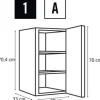 PICCANTE Smart Schranktür für Oberschrank 30 x 70 cm COUNTRY WHITE "A"