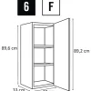 PICCANTE Smart Schranktür für Oberschrank 30 x 89,2 cm SANDY BEIGE "F"