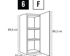 PICCANTE Smart Schranktür für Oberschrank 30 x 89,2 cm SANDY BEIGE "F"