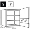 PICCANTE Smart Segmentglastür für Oberschrank 60 x 70 cm WILD OAK "P"