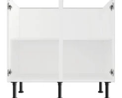 PICCANTE Smart Spülen-Unterschrankkorpus für 2 Drehtüren BxTxH 90 x 55,5 x 87 cm SOFT WHITE Clickmontage 