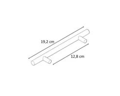 PICCANTE Smart Stangegriff Lochabstand 128 mm Edelstahl gebürstet "GA"