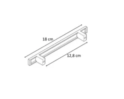 PICCANTE Smart Stangegriff Lochabstand 128 mm Schwarz matt "GK"
