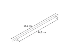 PICCANTE Smart Stangegriff Lochabstand 448 mm Edelstahl gebürstet "GN"