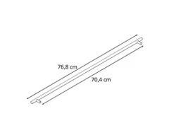 PICCANTE Smart Stangegriff Lochabstand 704 mm Edelstahl gebürstet "GP"