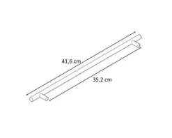 PICCANTE Smart Stangegriff Lochabstand 352 mm Edelstahl gebürstet "GM"