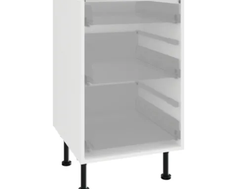 PICCANTE Smart Unterschrankkorpus für 1 Schubkasten und 2 Auszüge BxTxH 50 x 55,5 x 87 cm SOFT WHITE Clickmontage "Nr. 20"