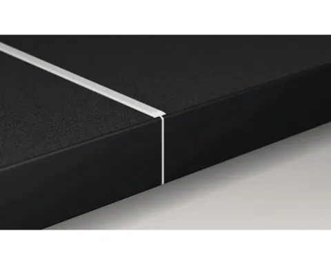 PICCANTE Verbindungsprofil Aluminium für Arbeitsplatten mit 38 mm Stärke und PP-Kante Radius 1,5 mm Länge: 635 mm