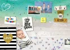 Pinnwand Magnetisches Memoboard |Tafel | Kalender | Wandkalender | 70x50cm | MMB0099 | Strand | Meer