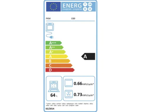PKM Backofen EB9 Nutzvolumen 64 l Maße BxHxT 59,5 cm x 60 cm x 55 cm