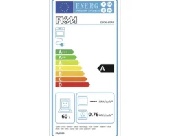 PKM Backofen EBO6-60AF Nutzvolumen 60 l Maße BxHxT 59,5 cm x 59,5 cm x 42,1 cm
