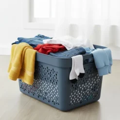 Plastard Wäschekorb 3er-Set, Blau 20 L – Stabilen Kunststoff Wäschebehälter mit Griffen, BPA-Frei, stapelbar & vielseitig, Ideal für Schmutzwäsche & Aufbewahrung im Haushalt