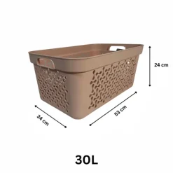 Plastard Wäschekorb 3er-Set, Pink 30 L – Stabilen Kunststoff Wäschebehälter mit Griffen, BPA-Frei, stapelbar & vielseitig, Ideal für Schmutzwäsche & Aufbewahrung im Haushalt