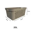 Plastard Wäschekorb 3er-Set, Beige 30 L – Stabilen Kunststoff Wäschebehälter mit Griffen, BPA-Frei, stapelbar & vielseitig, Ideal für Schmutzwäsche & Aufbewahrung im Haushalt