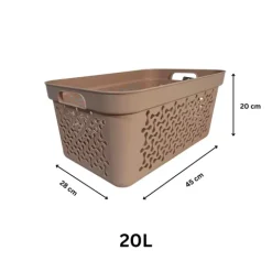 Plastard Wäschekorb 2er-Set, Pink 20 L – Stabilen Kunststoff Wäschebehälter mit Griffen, BPA-Frei, stapelbar & vielseitig, Ideal für Schmutzwäsche & Aufbewahrung im Haushalt