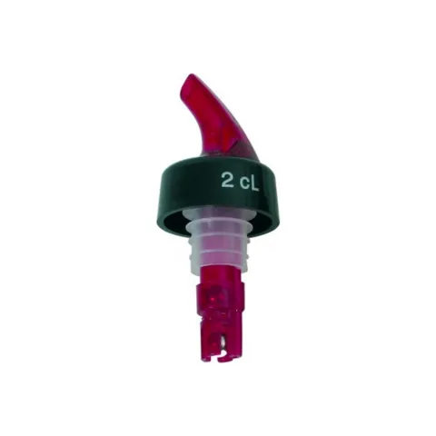 Portionierer, Flaschenausgießer, Spirituosen Dosierer, rot - schwarz, 20 ml