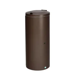 PROREGAL Abfallsammler Mit Einflügeltür Doppelbart Schloss 120 Liter HxBxT 98 x 44 x 44 cm Verzinkter Stahl Braun