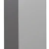 PROREGAL Eckiger Feuerfester Abfallbehälter Haiti Mit Softclose Hebedeckel 110 Liter HxBxT 80 x 36 x 36 cm Grau