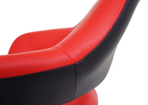 PROREGAL 2er-Set Barhocker stylisch Sitzhöhe 61-81cm mit Lehne Kunstleder Rot-schwarz Barstuhl Tresenhocker Drehhocker