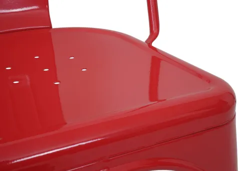 PROREGAL 4er-Set Barhocker mit Lehne Sitzhöhe 77cm Metall Industriedesign Rot Barstuhl Tresenhocker mit Lehne