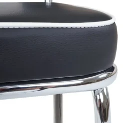 PROREGAL 2er-Set Barhocker Diner Sitzhöhe 70cm Retro 50er Jahre Design Kunstleder Schwarz-Weiß Barstuhl Tresenhocker
