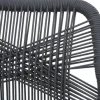 PROREGAL 2er-Set Rope-Barhocker, HxBxT 101x45x50 cm, Sitzhöhe 76cm, Anthrazit, Kissen Dunkelgrau, Outdoor Sitzpolster Seilgeflecht Metall Holz-Optik