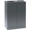 PROREGAL Funktionaler Wertstoffsammler Mit Rollen & Klappdeckel 2 x 45 Liter HxBxT 71 x 53 x 26,5 cm Stahl Anthrazit