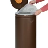 PROREGAL Großvolumiger Abfallsammler Mit Fußpedal 66 Liter HxBxT 80 x 43 x 43 cm Verzinkter Stahl Braun