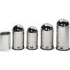 PROREGAL Klassischer Abfallsammler Mit Einwurfklappe Inneneinsatz Fußpedal 40 Liter HxBxT 73 x 46,5 x 46,5 cm Edelstahl Silber