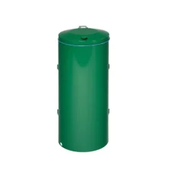 PROREGAL Robuster Abfallsammler Mit Deckel Doppeltür 150 Liter HxBxT 98 x 50 x 50 cm Stahl Smaragdgrün