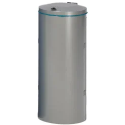PROREGAL Robuster Abfallsammler Mit Deckel Doppeltür 150 Liter HxBxT 98 x 50 x 50 cm Stahl Silber