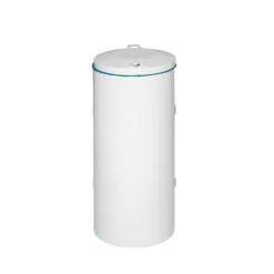 PROREGAL Robuster Abfallsammler Mit Deckel Doppeltür 150 Liter HxBxT 98 x 50 x 50 cm Stahl Weiß