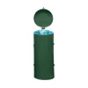 PROREGAL Robuster Abfallsammler Mit Deckel Einflügeltür 120 Liter HxBxT 98 x 50 x 50 cm Stahl Grün