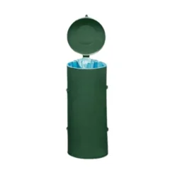 PROREGAL Robuster Abfallsammler Mit Deckel Einflügeltür 120 Liter HxBxT 98 x 50 x 50 cm Stahl Grün
