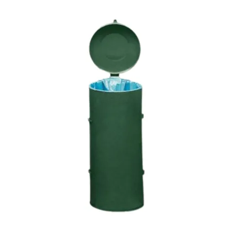 PROREGAL Robuster Abfallsammler Mit Deckel Einflügeltür 120 Liter HxBxT 98 x 50 x 50 cm Stahl Grün