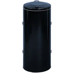 PROREGAL Robuster Abfallsammler Mit Deckel Doppeltür 150 Liter HxBxT 98 x 50 x 50 cm Stahl Anthrazit