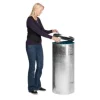 PROREGAL Robuster Abfallsammler Mit Deckel Einflügeltür 70 Liter HxBxT 90 x 45 x 45 cm Stahl Feuerverzinkt