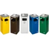 PROREGAL Robuster Modularer Wertstoffsammler Mit Edelstahldeckel 22 Liter HxBxT 68 x 25 x 25 cm Verzinkter Stahl Blau