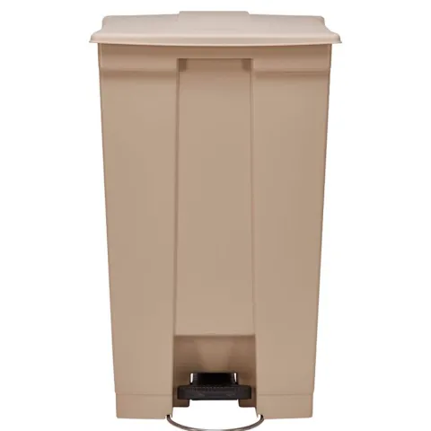 PROREGAL Rubbermaid Robuster Pedaleimer 87 Liter HxBxT 82,6 x 41 x 50,2 cm Aus Konformen Polyethylen Beige