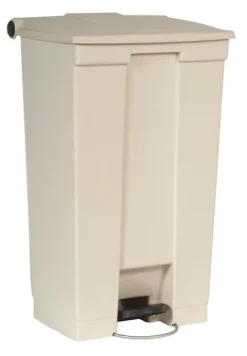 PROREGAL Rubbermaid Robuster Pedaleimer 87 Liter HxBxT 82,6 x 41 x 50,2 cm Aus Konformen Polyethylen Beige