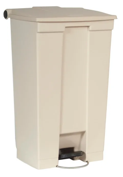 PROREGAL Rubbermaid Robuster Pedaleimer 87 Liter HxBxT 82,6 x 41 x 50,2 cm Aus Konformen Polyethylen Beige